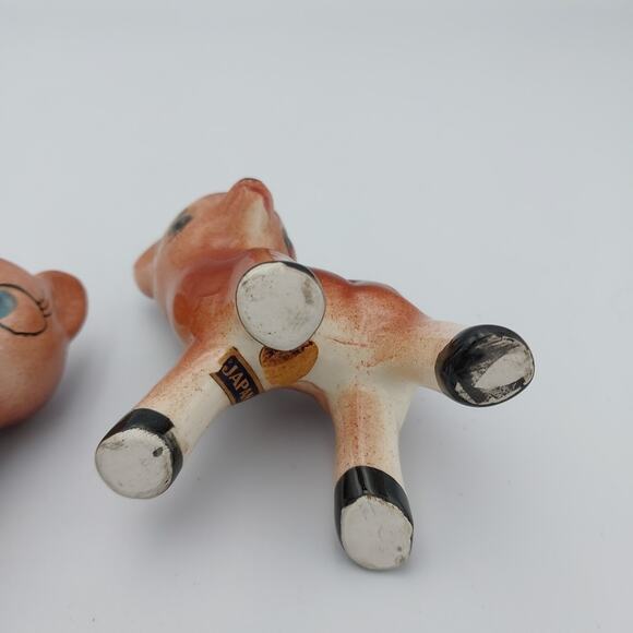 Vintage Set of‎ 2-Fawn Baby Deer w/ Spots Salt And Pepper Shaker Set. Made Japan - Picture 4 of 5